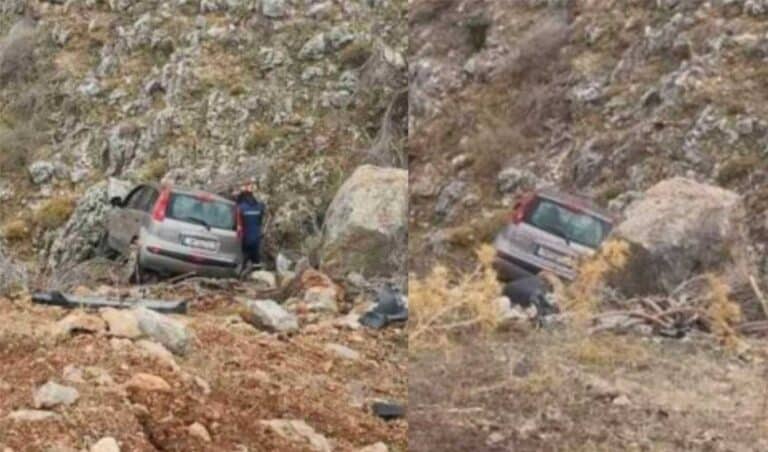 Απίστευτο τροχαίο με 97χρονο οδηγό – Έπεσε σε χαράδρα 10 μέτρων