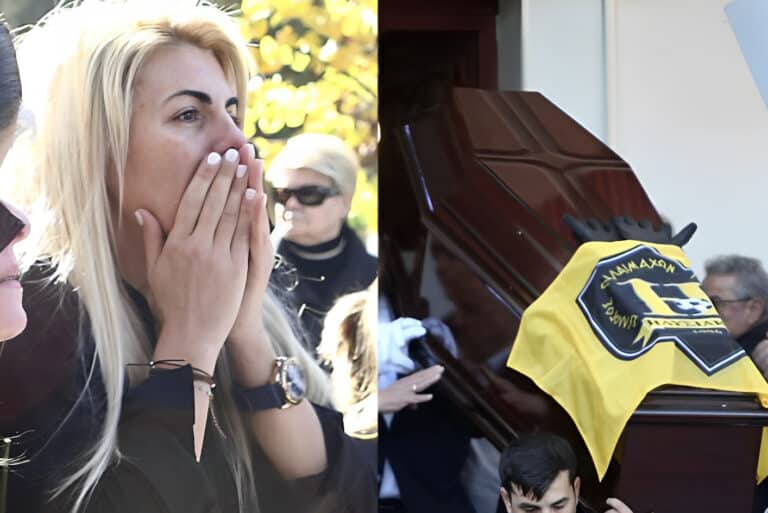 Θλίψη στην κηδεία Νίκου Σαργκάνη: Συντετριμμένη η κόρη του, Μιρέλλα