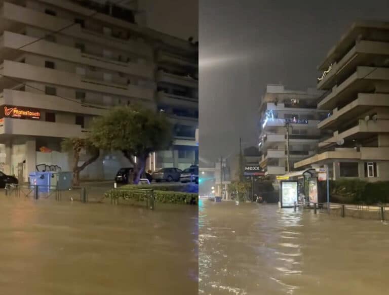 «Αθηναϊκή Ριβιέρα 10.000 εupώ το τετραγωνικό»- Χαμός με βίντεο από την έντονη βροχόπτωση