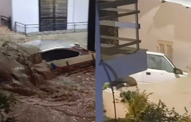 Κακοκαιρία Bora: Εφιαλτική νύχτα στο νησί – Εικόνες καταστροφής – Το μεγαλύτερο πλημμυρικό φαινóμενο 