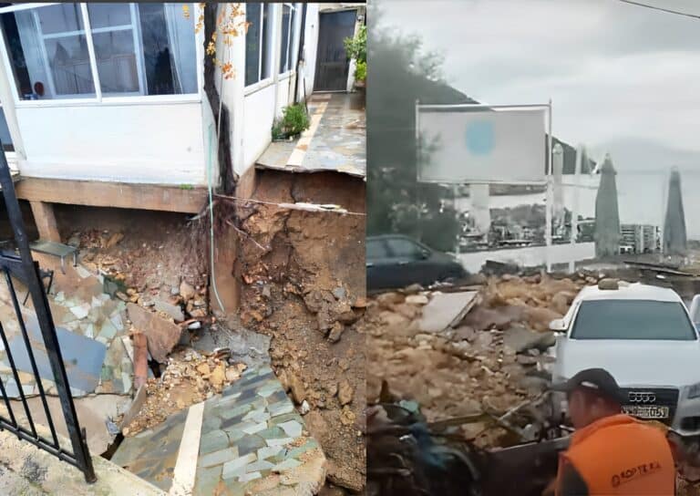 Μεγάλες καταστροφές – Ξηλώθηκε ο παραλιακός δρόμος, χείμαρρος παρέσυρε αυτοκίνητα