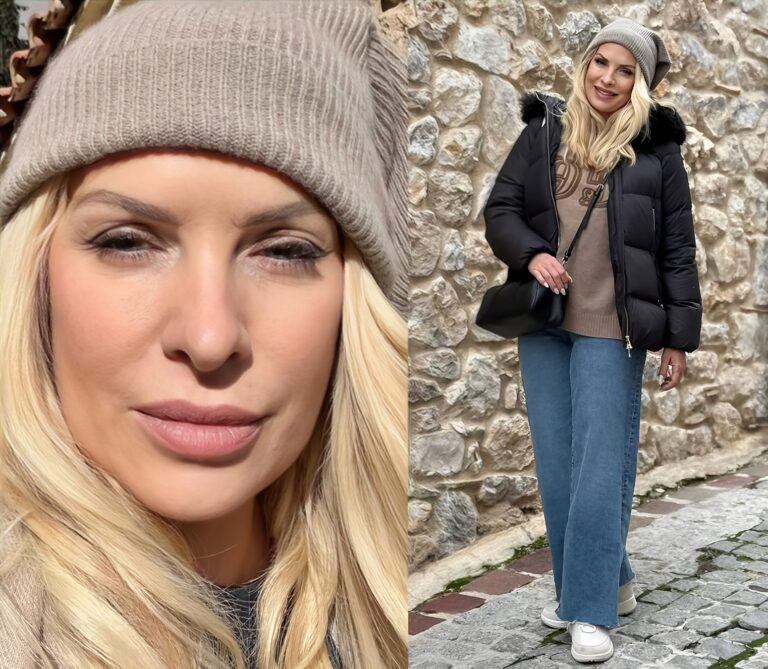 Ελένη Μενεγάκη: Φτιάχνει χιονάνθρωπο στην Αράχωβα – Οι ευχές των θαυμαστών της