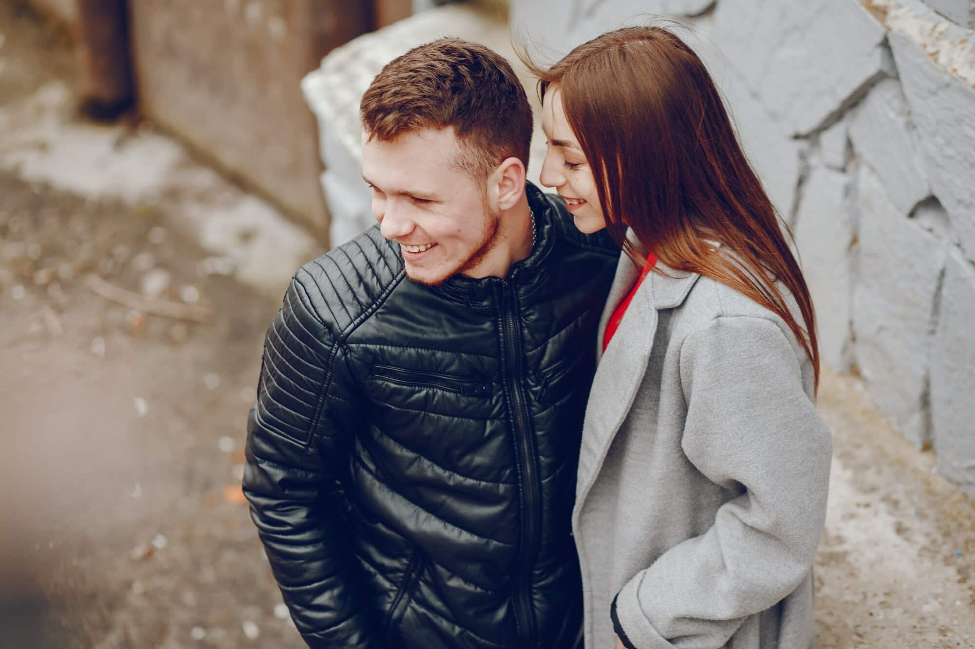 loving couple walking around park 1157 15610