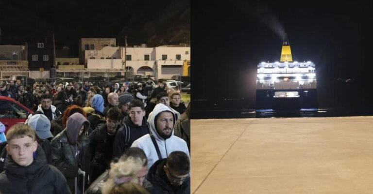 Σαντορίνη: Γεμάτο αναχώρησε το πλοίο για Αθήνα – Το αδιαχώρητο στο λιμάνι