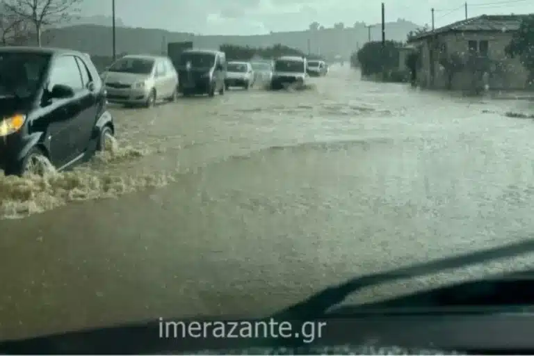 Συναγερμός στο νησί – Έκλεισαν οι δρόμοι από την Τροχαία λόγω της κακοκαιρίας