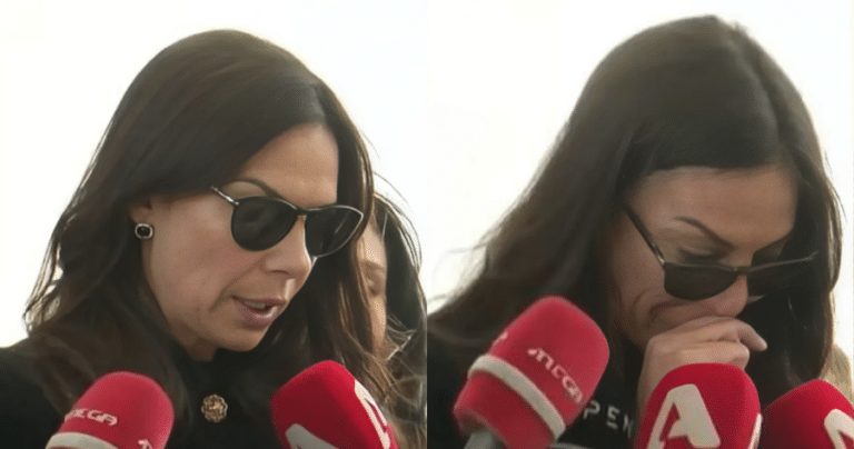 «Αυτό που θα θυμάμαι πάντα… » Με τρεμάμενη φωνή η Εύη Βατιδου έξω από το νεκροταφείο