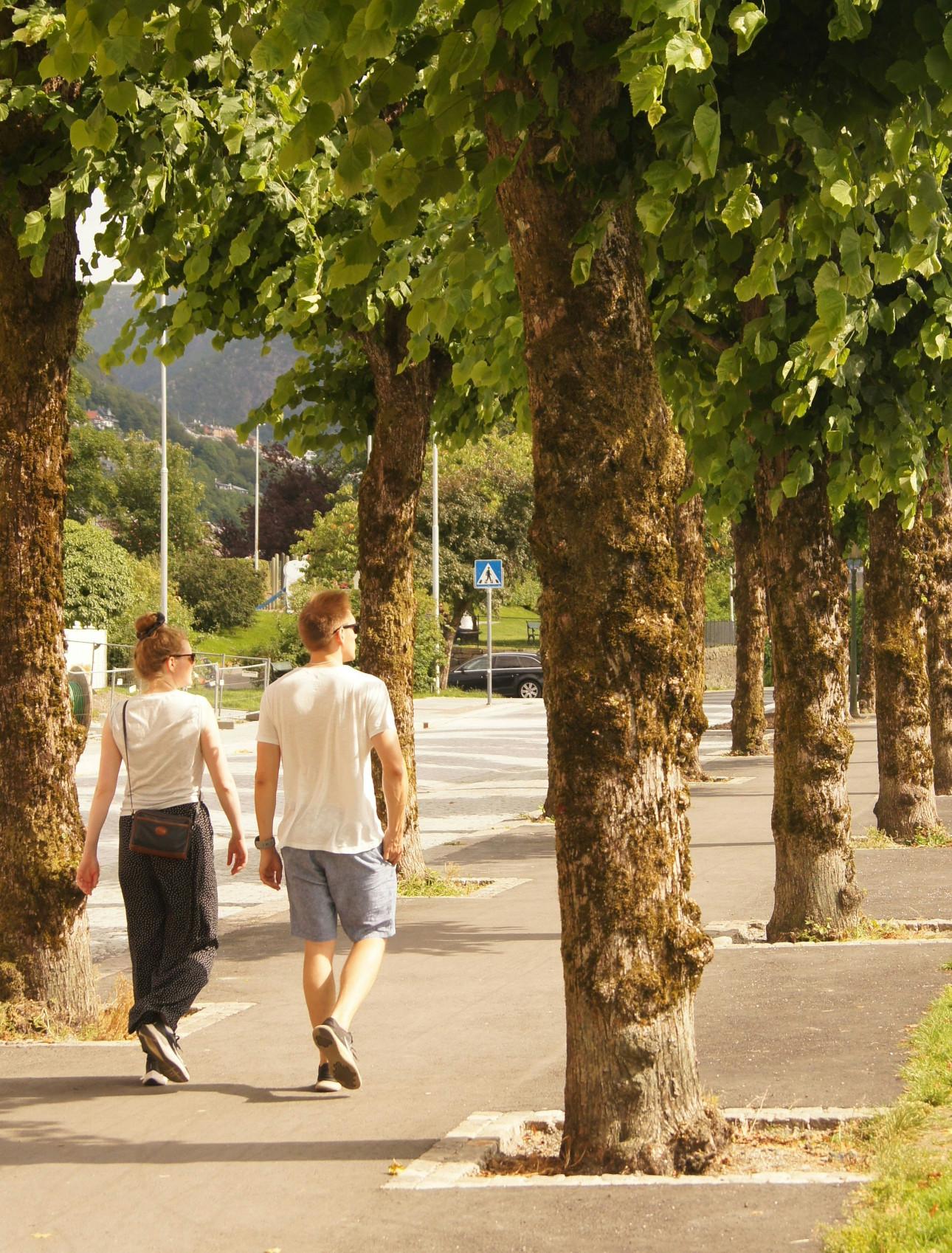 walking couple