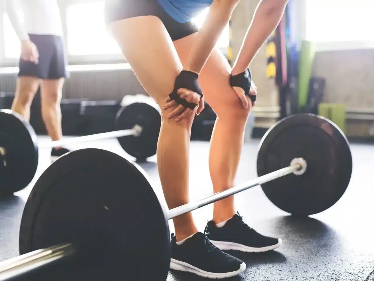 woman lifting weights