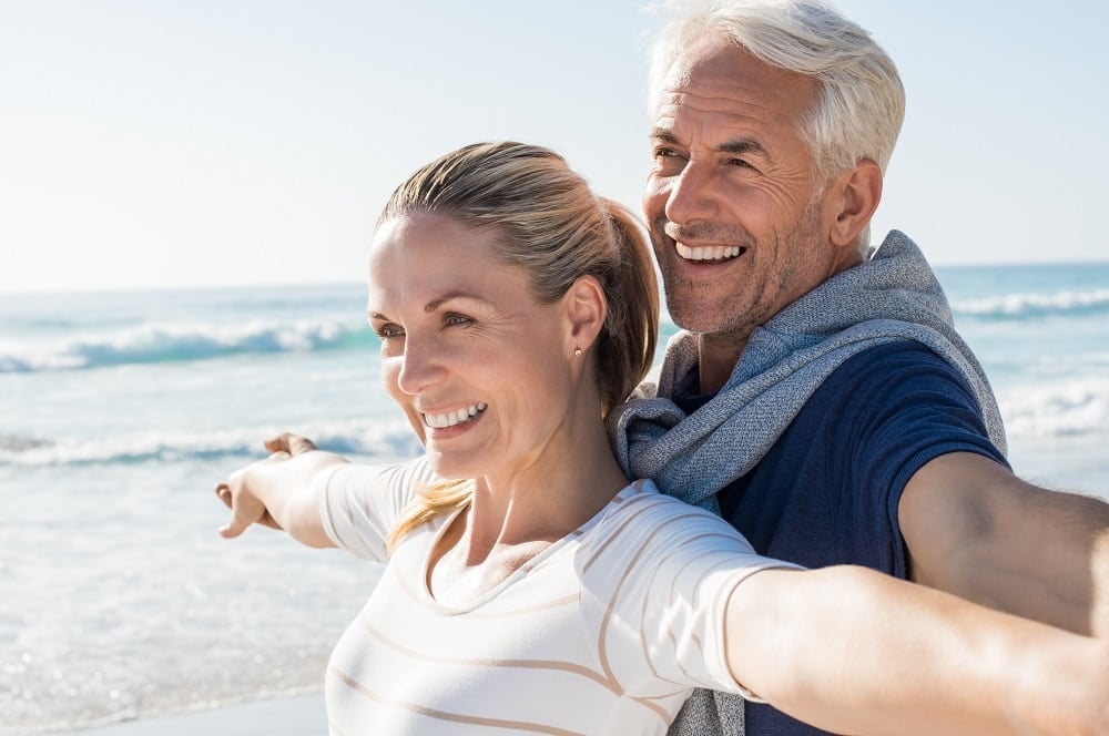 carefree mature couple