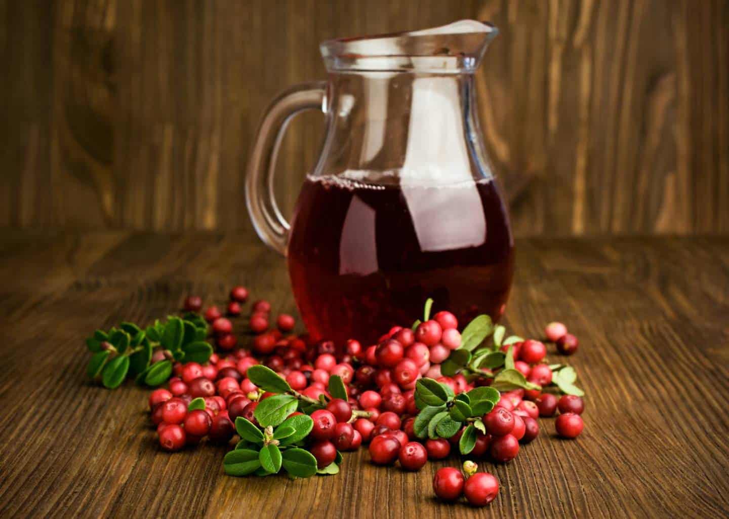 cranberry juice in pitcher