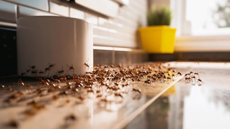 ants crawling kitchen countertop looking food 661495 108652
