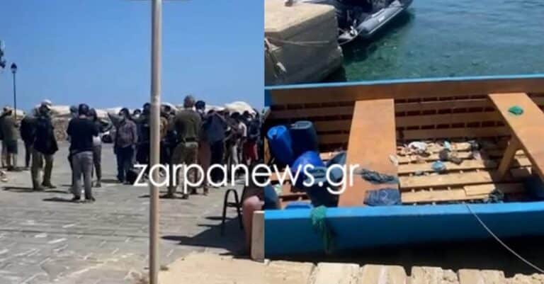Με μία ξύλινη βάρκα έφτασαν 50 Αφρικανοί μετανάστες στη Γαύδο