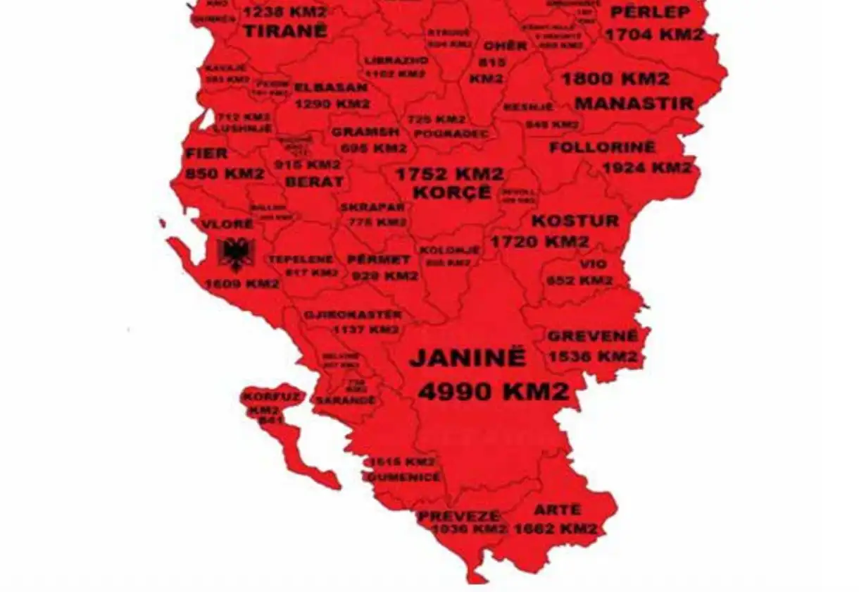 albania map