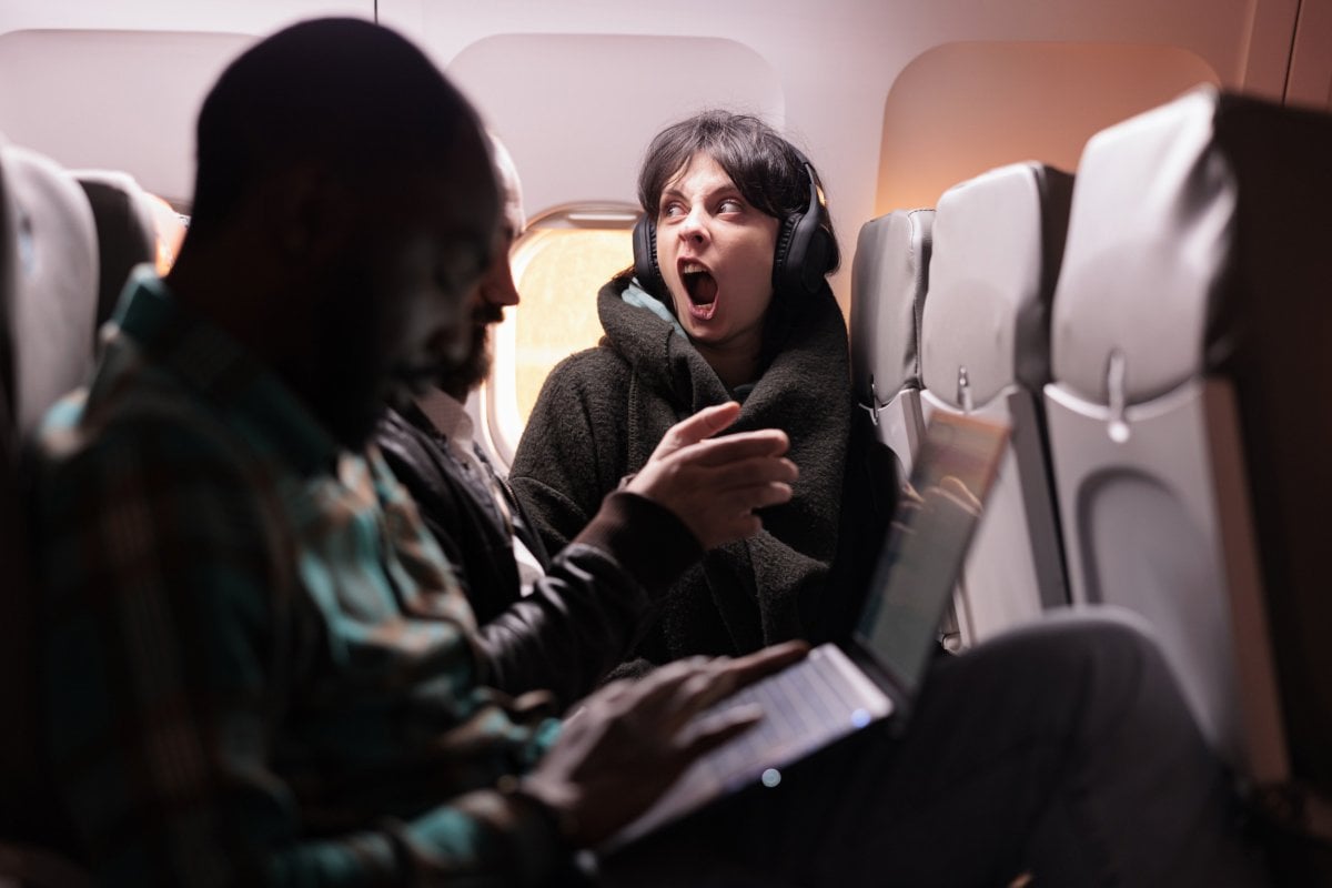 passenger upset plane