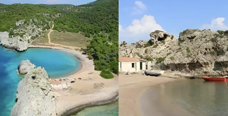 Βάζεις 20 εupώ βενζίνη, οδηγείς 65 λεπτά και φτάνεις σε μια δωpεάν παραλία με κρυστάλλινα νέρα που περιτριγυρίζεται από πεύκα