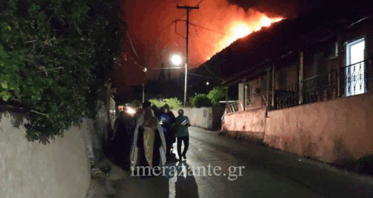 Έκαναν λιτανεία στη Ζάκυνθο, για τη φωτιά