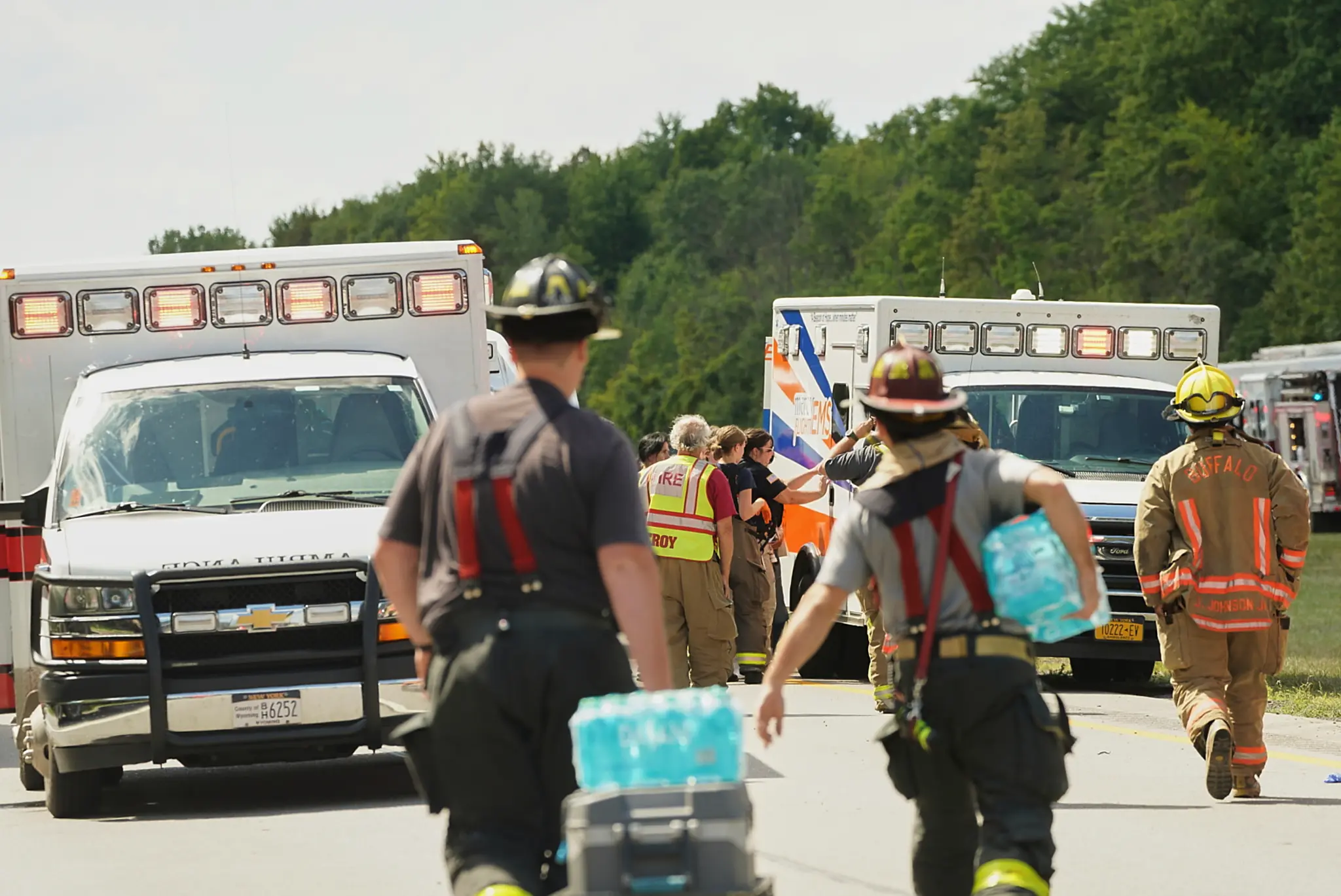 rescue personnel work scene tour 109937557