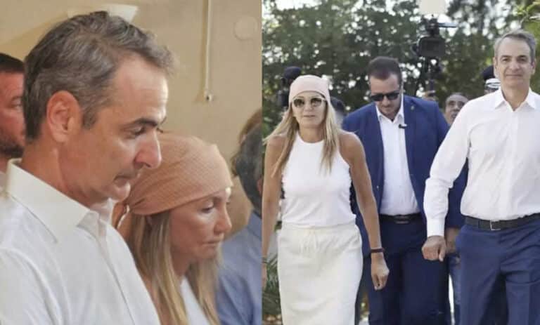 Με μπαντάνα σήμερα η Μαρέβα και πέδιλα που φορούν μόνο οι γαλαζοαίματες  για να παρακολουθήσει τη θεία λειτουργία