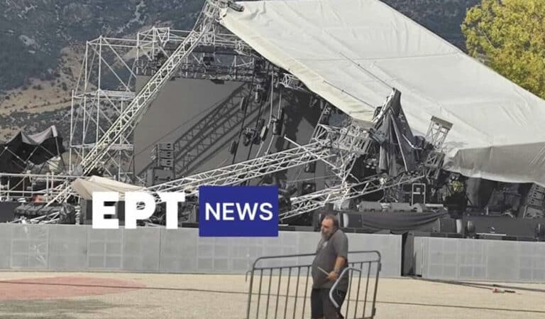 Ματαιώθηκε η συναυλία με Βίσση, Ρέμο, Μέλισσες – Κατέρρευσε το στέγαστρο λόγω αέρα