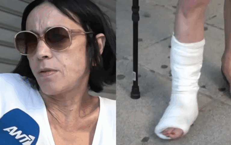 Η Έλενα Τοπαλίδου εμφανίστηκε με μπαστούνι – Τραυματίστηκε στο πόδι