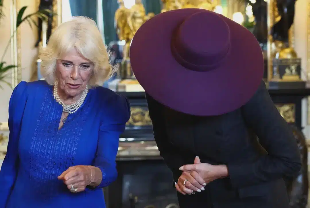 melania trump leaves her hat on inside windsor castle v0 hw8j9pr9fupf1