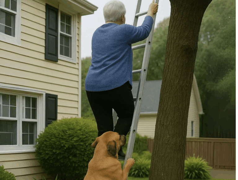 Ανέβηκα στη σκάλα, αλλά ο σκύλος μου μού τράβηξε το παντελόνι — και τότε όλα βγάλαν νόημα.