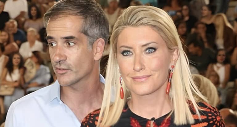 Σία Κοσιώνη – Κώστας Μπακογιάννης: Μαζί στο Καλλιμάρμαρο – Με μεταξωτό καφτάνι η δημοσιογράφος και αστραφτερό πεντικιούρ 