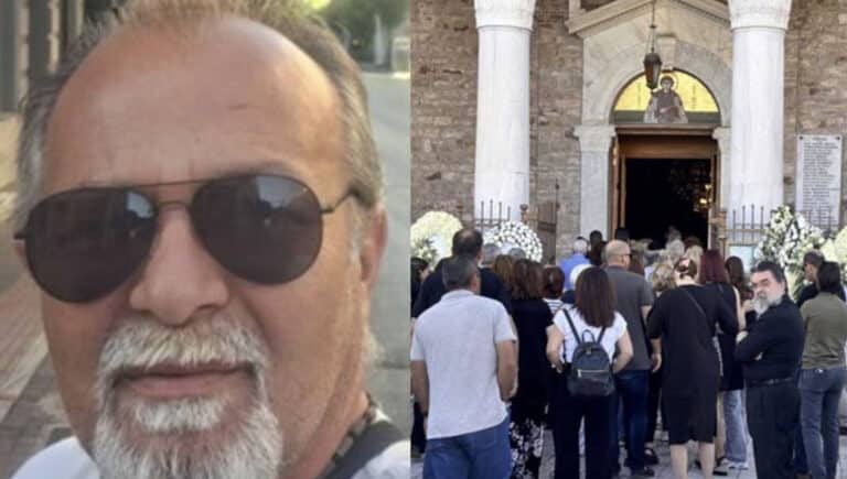 Γιώργος Παυλάκης: Θλίψη και οδύνη στην κηδεία του καμεραμάν του ΑΝΤ1 – Τον αποχαιρέτησαν συγγενείς και συνάδελφοι