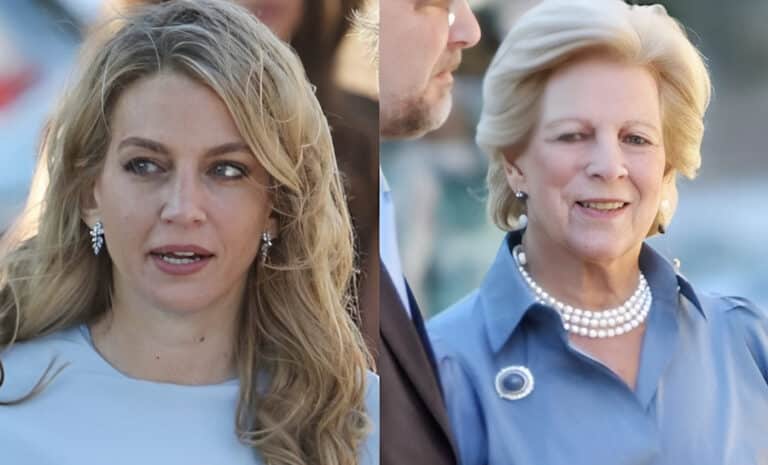 Χρυσή Βαρδινογιάννη: Χαιρετίσει με υπόκλιση  σαν γαλαζοαίματη την πεθερά της, Άννα-Μαρία, στον γάμο του αδελφού της