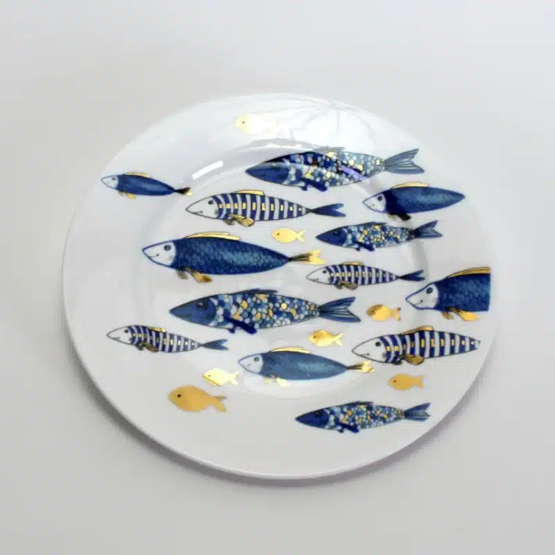 teller porzellan blue fish werner voss 1