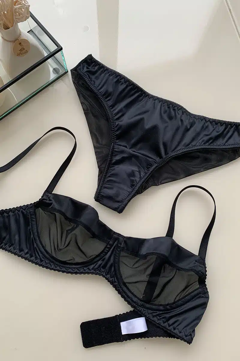 collette black lingerie set