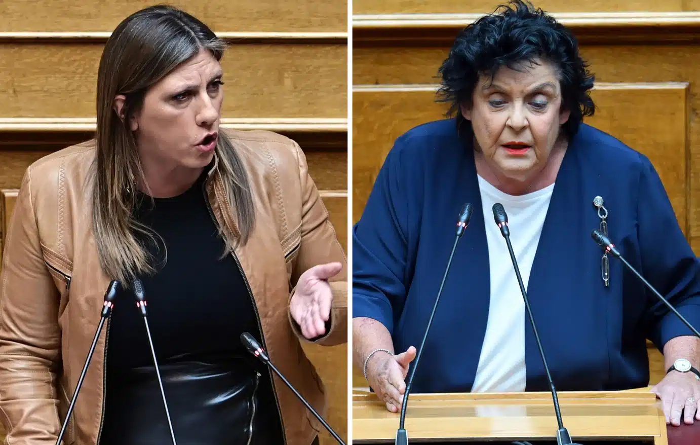 Ο κακός χαμός μέσα στη Βουλή με Ζωή Κωνσταντοπούλου και Λιάνα Κανέλλη 1 konstantopoulou kanelli