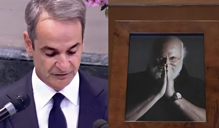 Mε σπασμένη φωνή ο επικήδειος Μητσοτάκη για τον Διονύση Σαββόπουλο: «Νιόνιο μας, θα σε αποχαιρετήσω με ένα μεγάλο ευχαριστώ»