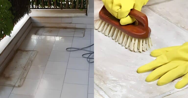 Στάμπες από γλάστρες, σκουριά, λίπη: Καθαρίστε τα πλακάκια του μπαλκονιού με μία κίνηση και 5 υλικά από την κουζίνα
