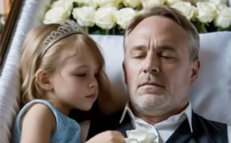 Στην αγρυπνία του πατέρα μας, εκείνη στεκόταν δίπλα του στο φέρετρό όλη μέρα, χωρίς να πει λέξη. Στην αρχή νομίσαμε ότι απλώς θρηνούσε σιωπηλά — αλλά όταν ξάπλωσε δίπλα στο φέρετρο του πατέρα μας, όλα άλλαξαν.