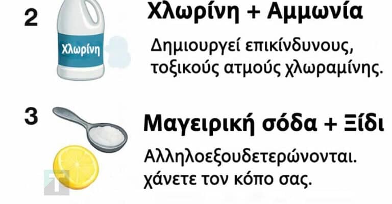 Οι περισσότεροι το κάνουν λάθος. 10 συνδυασμοί καθαριστικών που είναι στην πραγματικότητα επικίνδυνοι