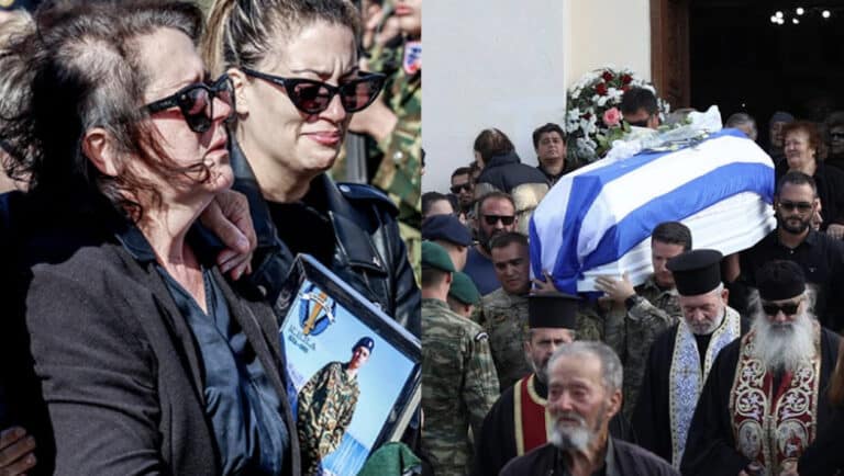 Δάκρυσε και η Παναγία στη κηδεία του 19χρονου Ραφαήλ – Με λευκά τριαντάφυλλα και την ελληνική σημαία το τελευταίο αντίο