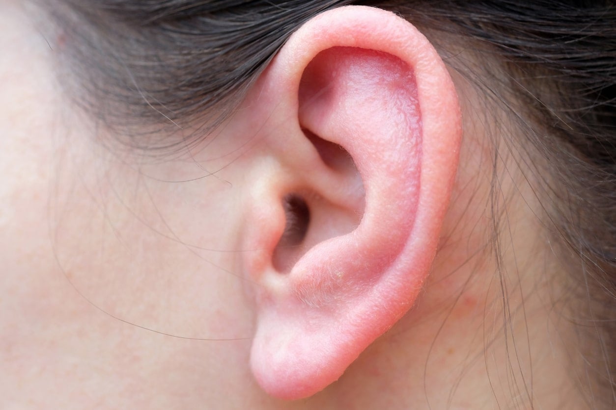 close up of dry ear