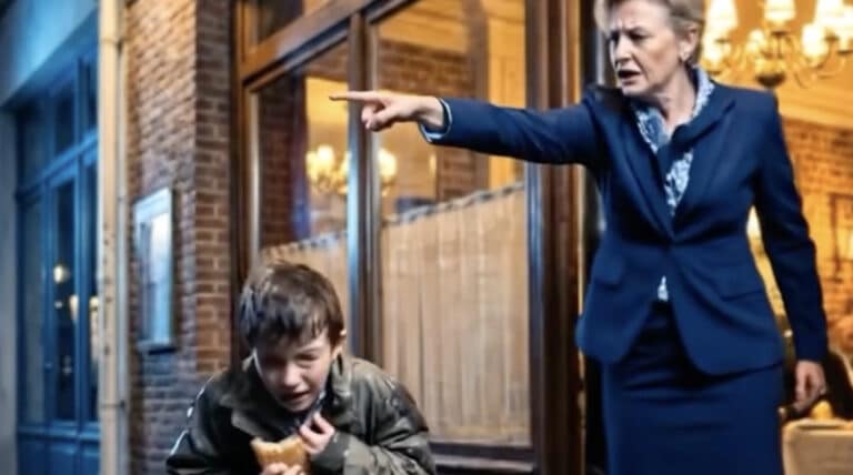 «Φύγε από εδώ!» ούρλιαξε η ιδιοκτήτρια του πολυτελούς εστιατορίου, καταβρέχοντας με νερό ένα άστεγο αγόρι που έτρεμε από το κρύο. Αλλά αυτό που συνέβη στη συνέχεια μέσα στο ίδιο το εστιατόριο ήταν ακόμη πιο σοκαριστικό.