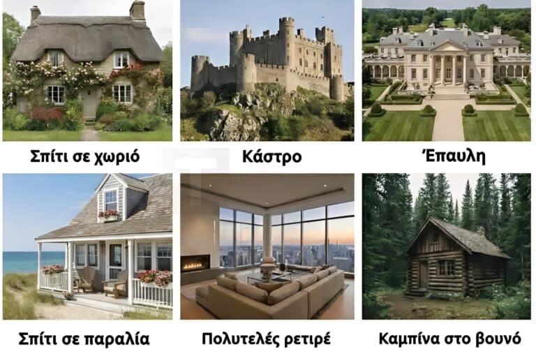 Πρέπει να επιλέξεις μόνο ένα σπίτι για να ζήσεις για το υπόλοιπο της ζωής σου:  Η απάντησή σου αποκαλύπτει τα πάντα για σένα