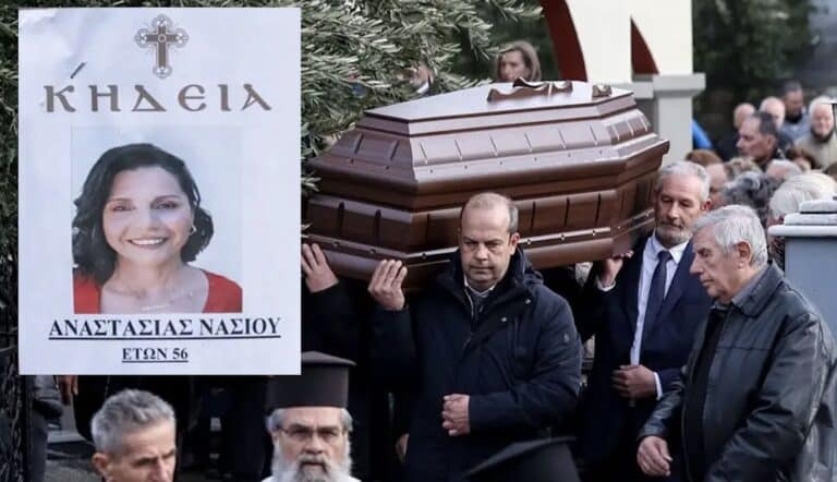 Τραγωδία Βιολάντα: Βουβός πόνος στο τελευταίο αντίο στην 56χρονη Αναστασία Νάσιου – Στο Γκριζάνο Τρικάλων η κηδεία της