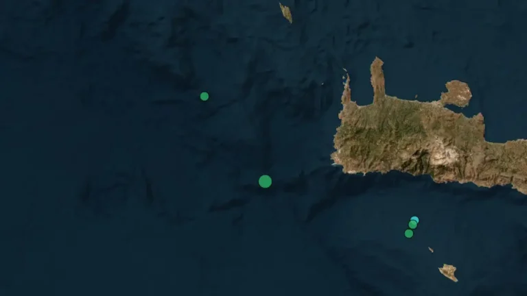 Σεισμός 4,8 Ρίχτερ στην Κρήτη ανοιχτά της Παλαιοχώρας Χανίων