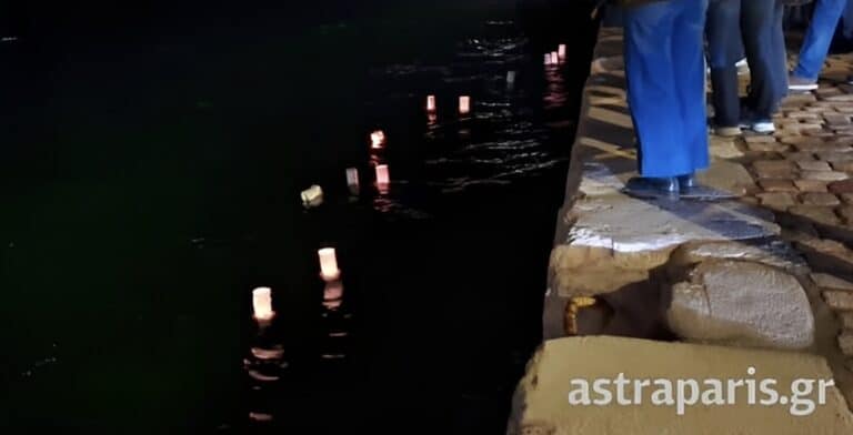 Τραγωδία στη Χίο: Φαναράκια στη θάλασσα στη μνήμη των θυμάτων