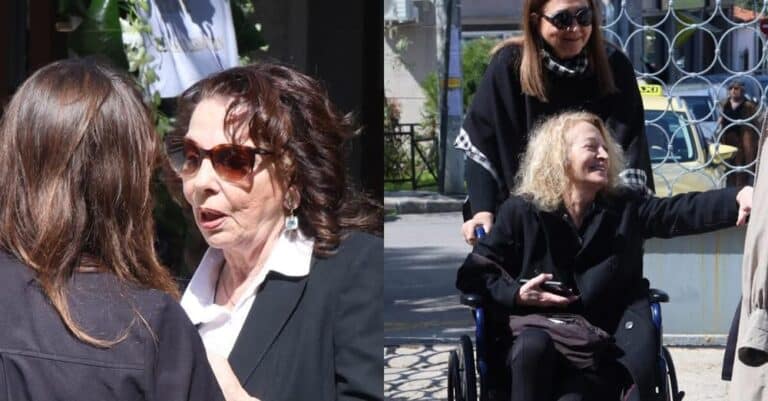 Γιώργος Πανουσόπουλος: Συγκινημένη η σύζυγός του, Μπέτυ Λιβανού στην κηδεία – Η σπάνια εμφάνιση της Λουκίας Πιστιόλα