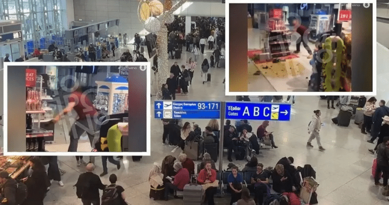Σοκ στο «Ελευθέριος Βενιζέλος»: Άνδρας έμαθε ότι ακυρώθηκε η πτήση του και έσπασε τα πάντα στο αεροδρόμιο, δείτε βίντεο
