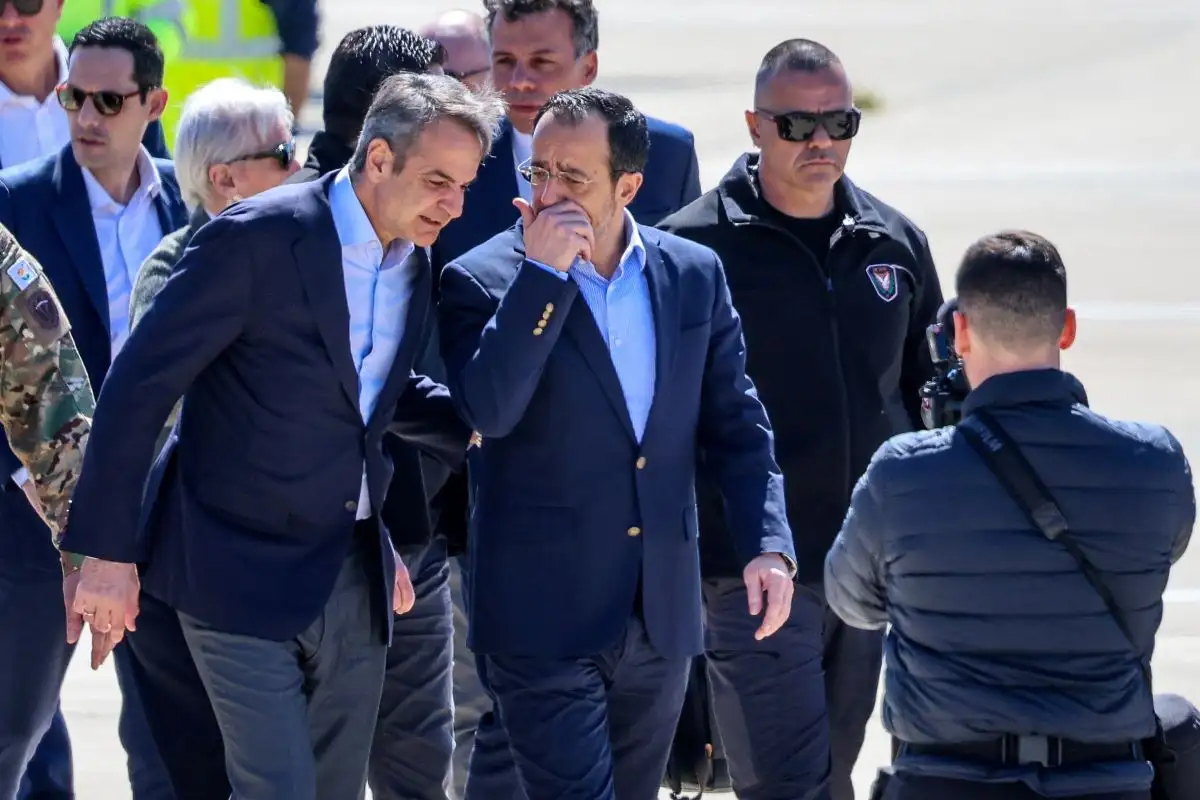 Έφτασε στην Κύπρο o Κυριακός Μητσοτάκης 5 mitsotakis christodoulides2 1