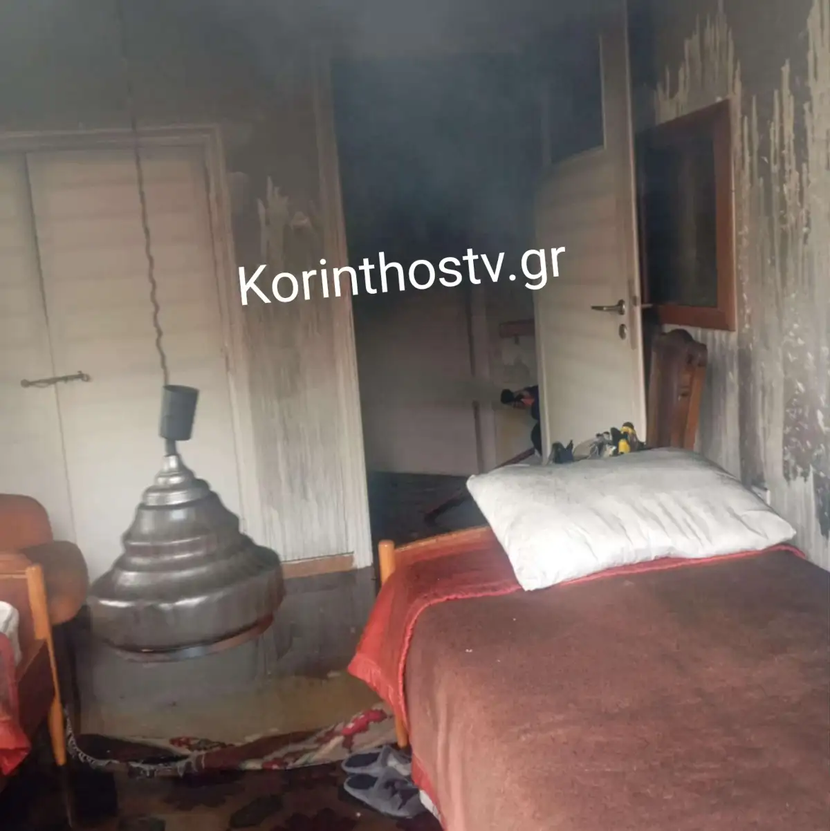 Τραγωδία σήμερα στη Νεμέα - Ηλικιωμένη απεγκλωβίστηκε νεκρή από φωτιά σε σπίτι 1 nemea fotia3 1