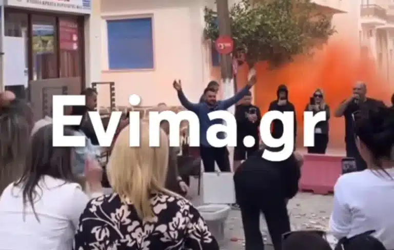 Το γλέντι στην Εύβοια που πήρε άλλη τροπή – Ξέμειναν από πιάτα και άρχισαν να σπάνε και λεκάνες – Δείτε το βίντεο