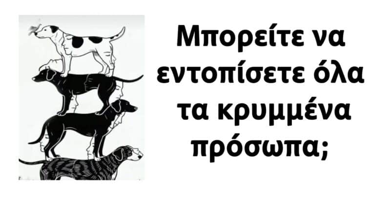 Μπορείτε να εντοπίσετε όλα τα κρυμμένα πρόσωπα;