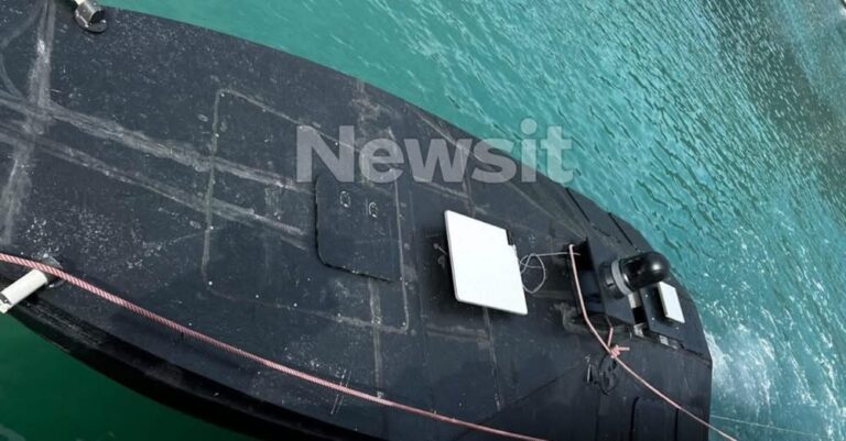 Στον Σκαραμαγκά το θαλάσσιο drone που βρέθηκε στη Λευκάδα – «Θείο δώρο» για τις Ένοπλες Δυνάμεις